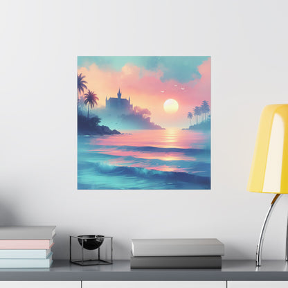 Beach Sunset F Vertical Posters