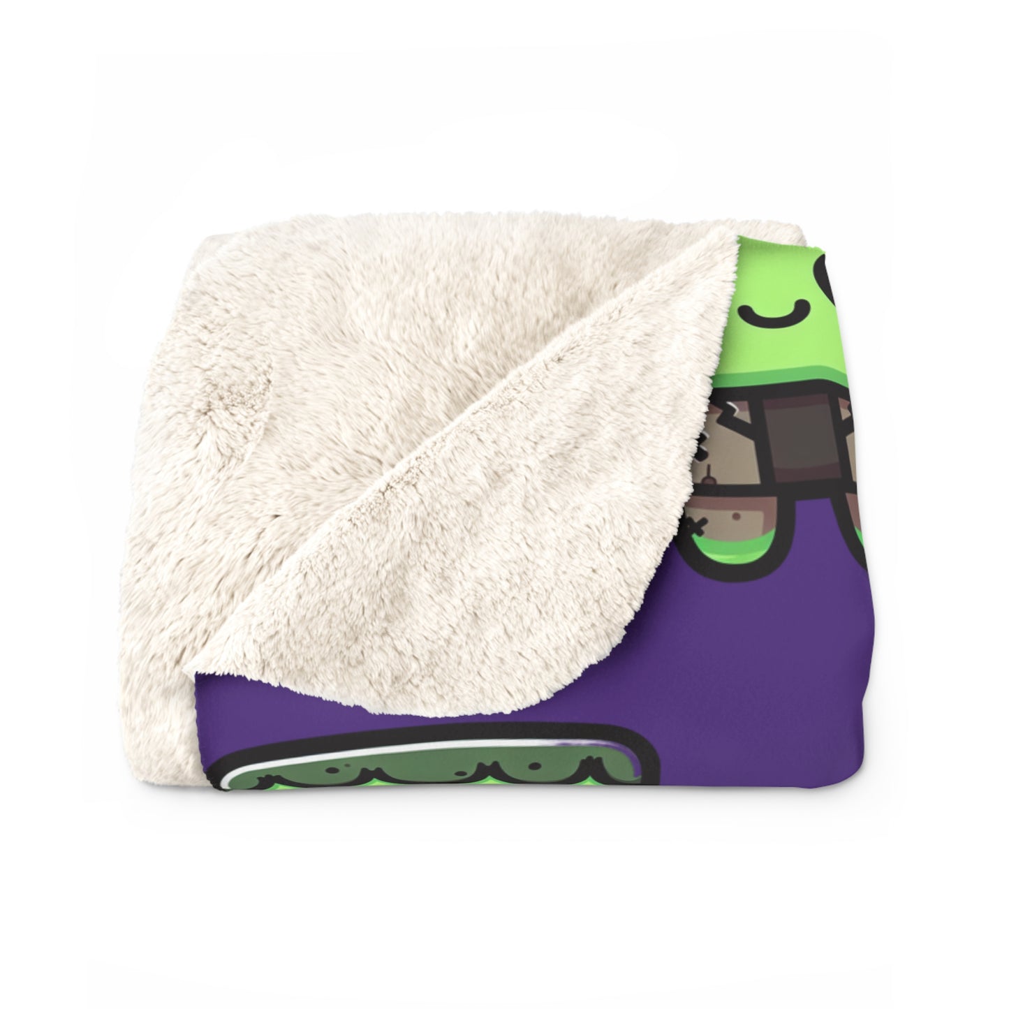 Frankie Purple Halloween Collection Sherpa Fleece Blanket