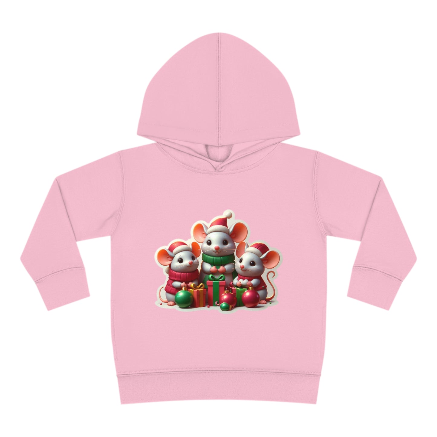 Christmas Mice Toddler Pullover Fleece Hoodie