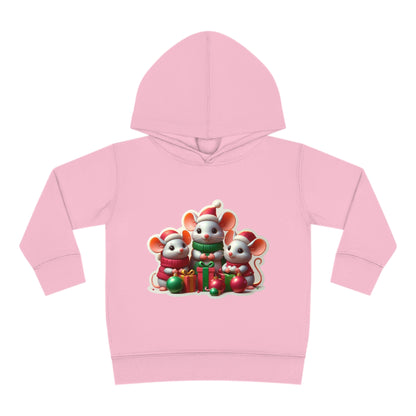 Christmas Mice Toddler Pullover Fleece Hoodie