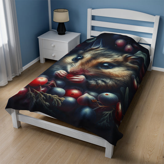 Wild Hamster Velveteen Plush Blanket