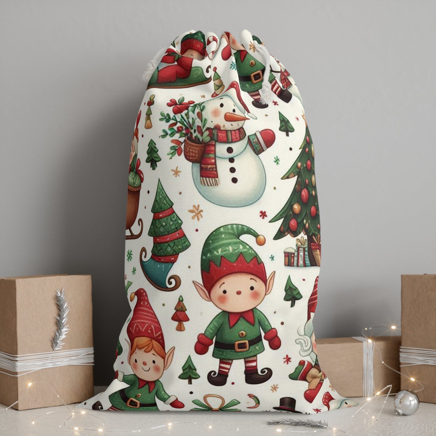 Snowman & Elf Gift Sack