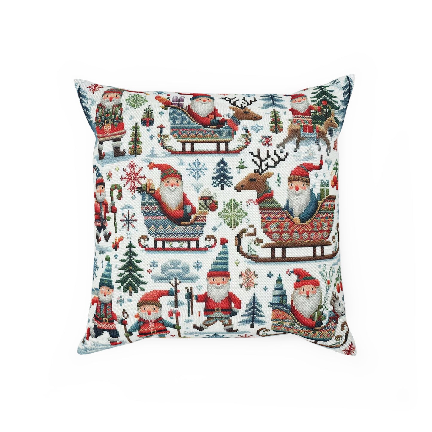 White Mint Nordic Christmas Cushion