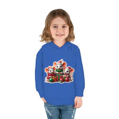 Christmas Mice Toddler Pullover Fleece Hoodie