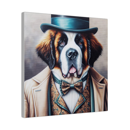 Mr Saint Bernard Matte Canvas, Stretched, 0.75"