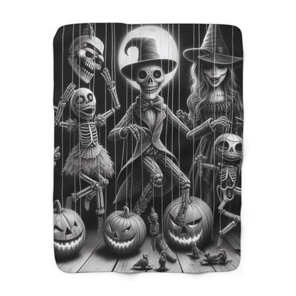 Halloween Marionettes Collection Sherpa Fleece Blanket