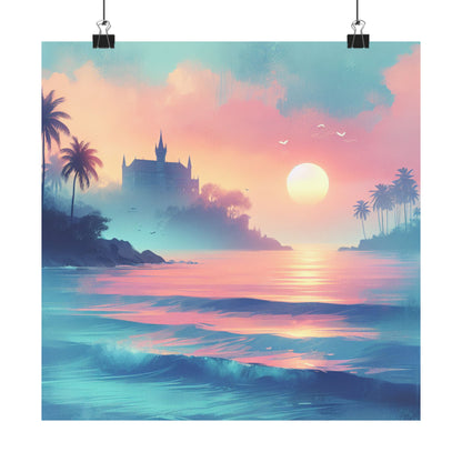 Beach Sunset F Vertical Posters