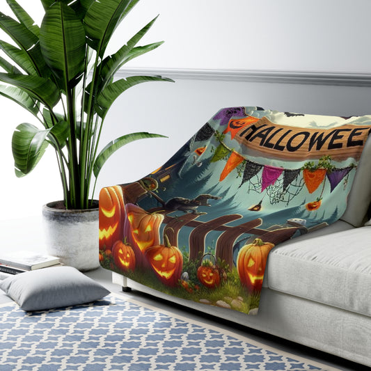 Halloween Collection Sherpa Fleece Blanket
