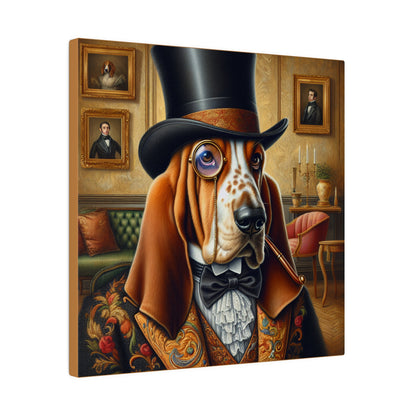 Mr Basset Hound Matte Canvas, Stretched, 0.75"