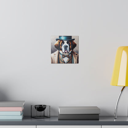 Mr Saint Bernard Matte Canvas, Stretched, 0.75"