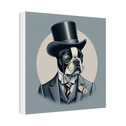 Mr Boston Terrier Matte Canvas, Stretched, 0.75"