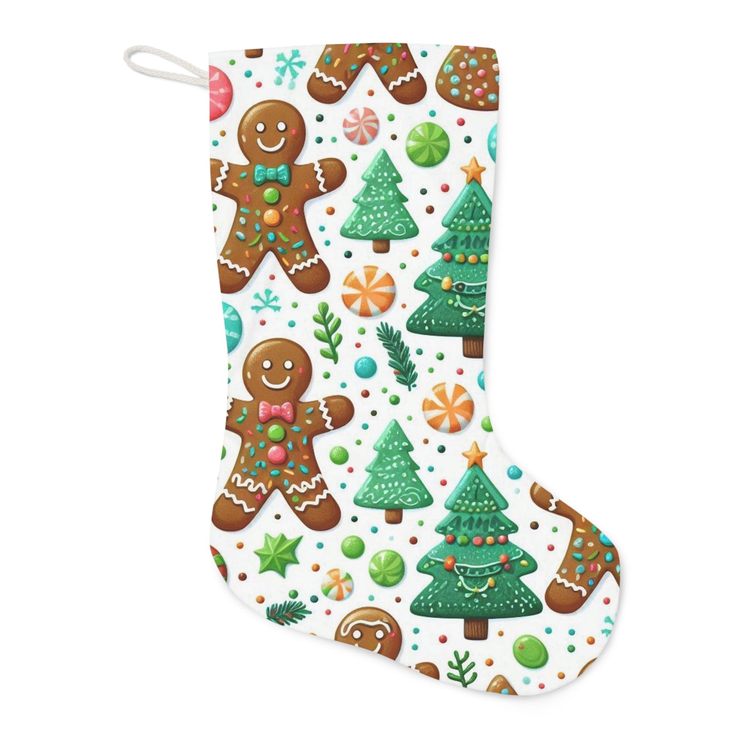 Gingerbread & Candy Christmas Stocking
