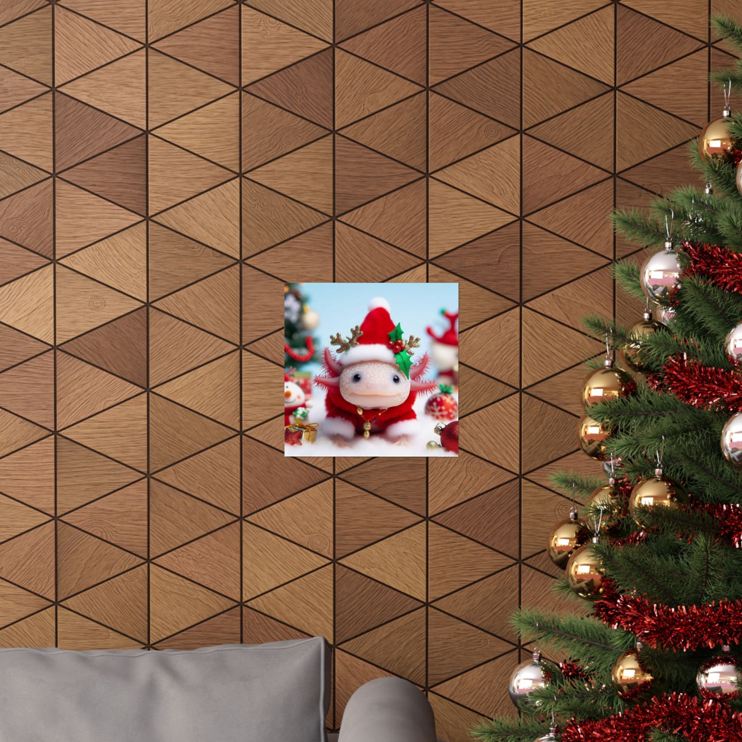 Axolotl Christmas Poster