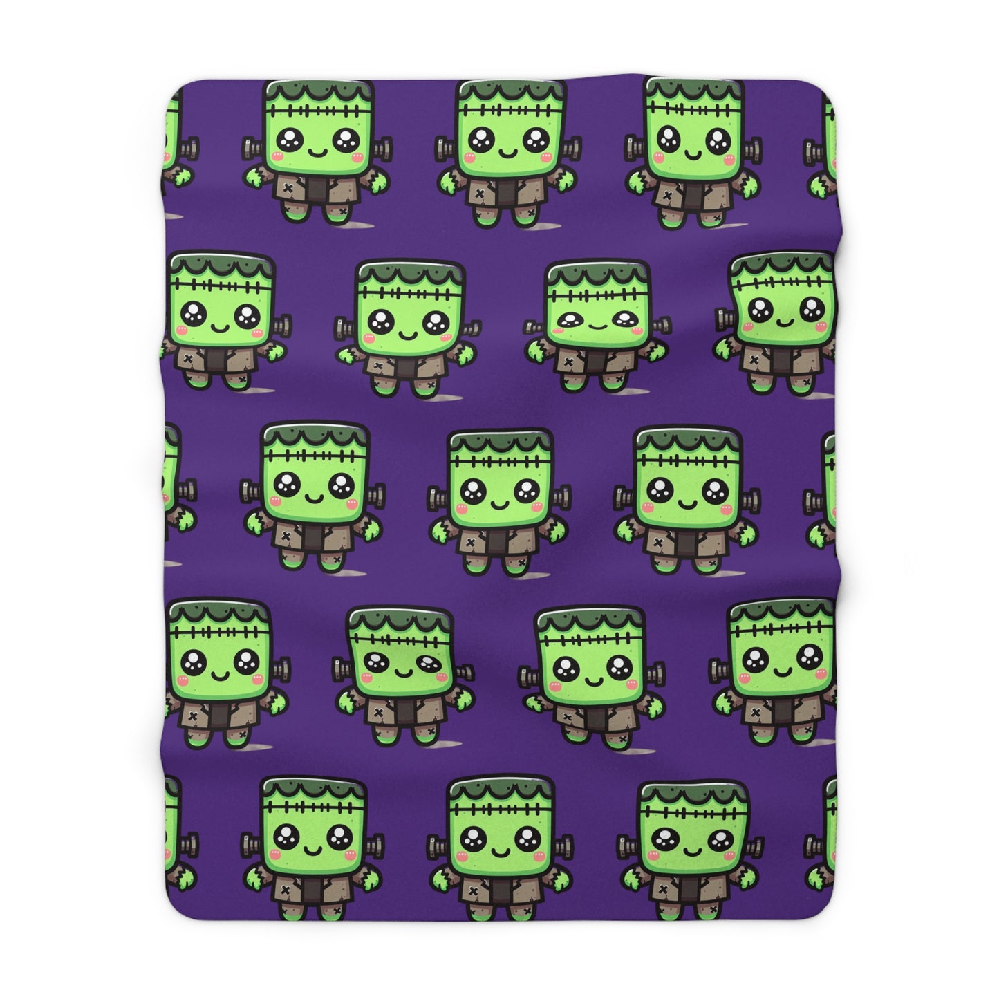 Frankie Purple Halloween Collection Sherpa Fleece Blanket