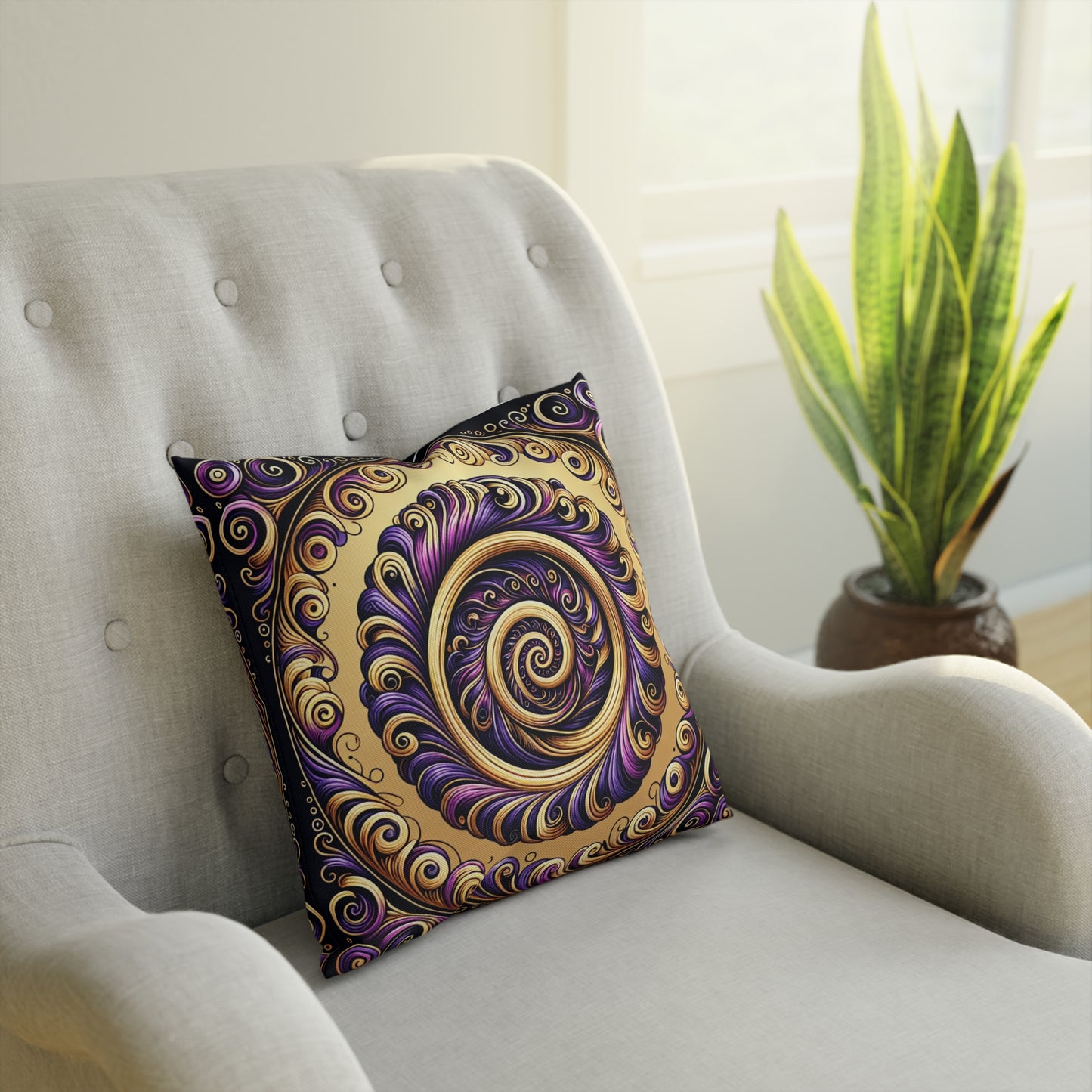 Purple & Gold Cushion