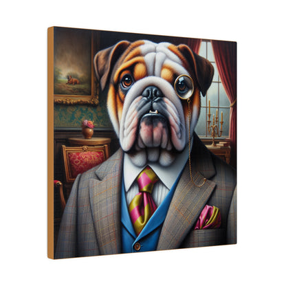 Mr British Bulldog Matte Canvas, Stretched, 0.75"