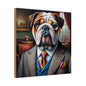 Mr British Bulldog Matte Canvas, Stretched, 0.75"