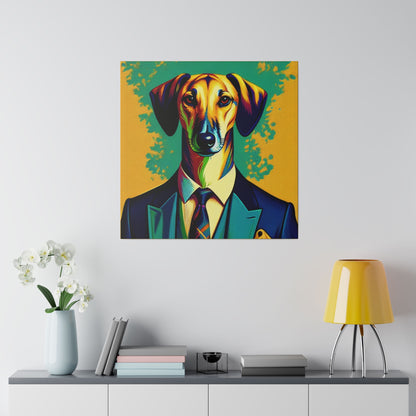 Mr Lurcher Square Matte Canvas, Stretched, 0.75"
