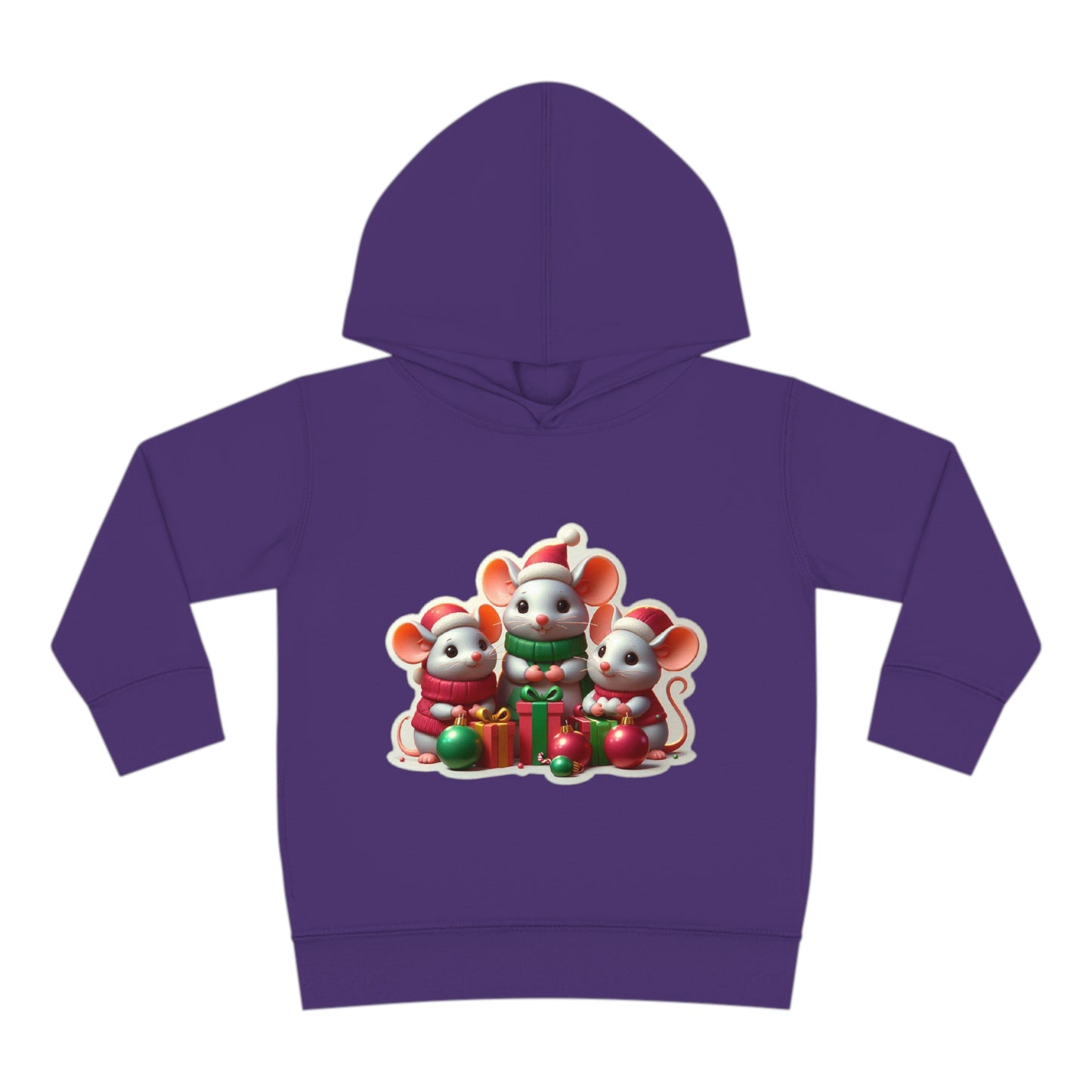 Christmas Mice Toddler Pullover Fleece Hoodie
