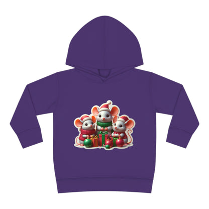 Christmas Mice Toddler Pullover Fleece Hoodie