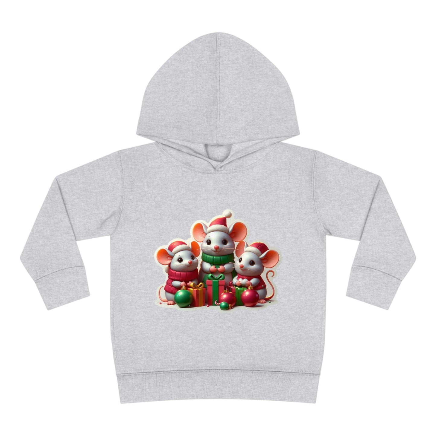 Christmas Mice Toddler Pullover Fleece Hoodie