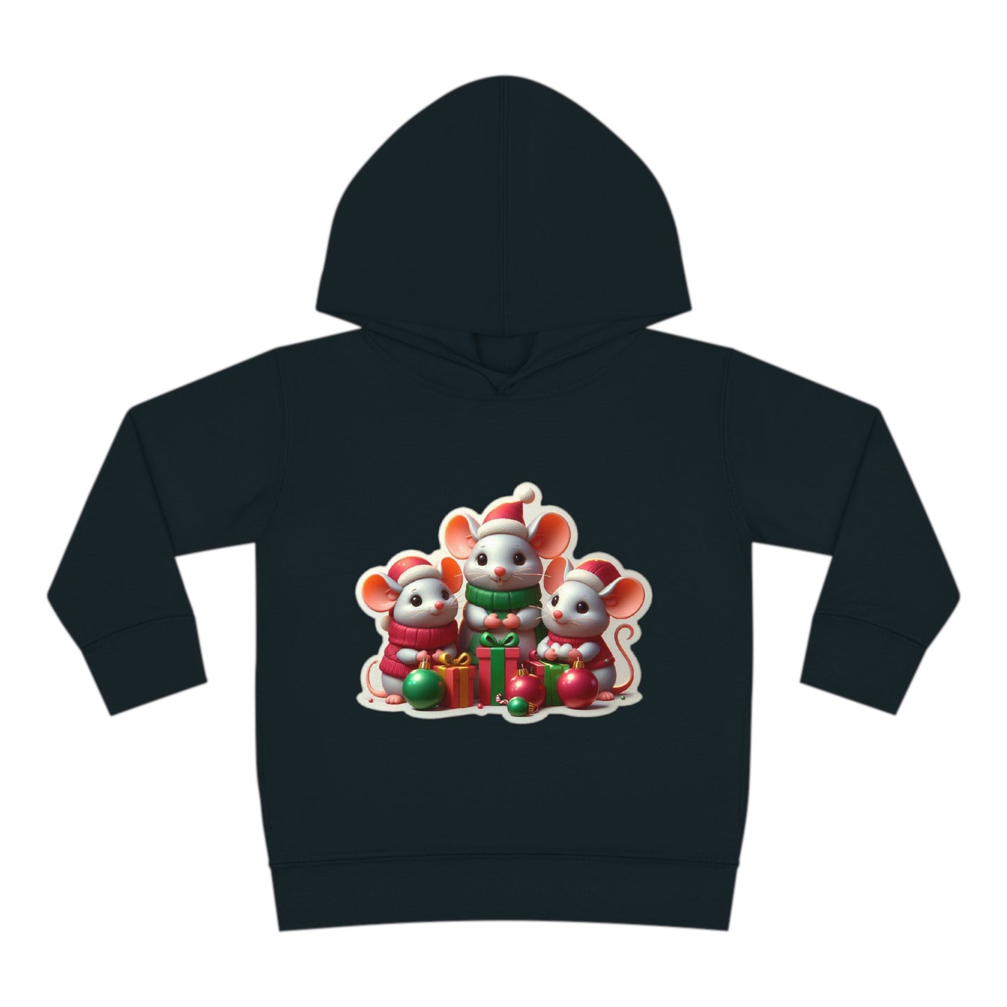 Christmas Mice Toddler Pullover Fleece Hoodie