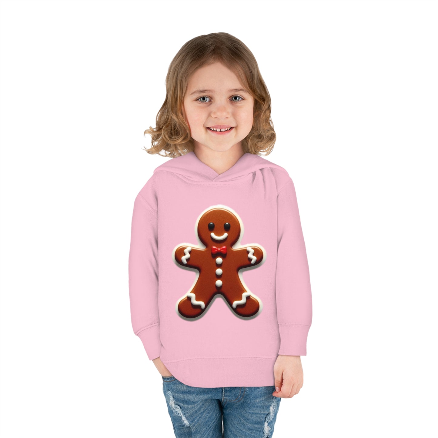 Traditional Gingerbread Man Toddler Pullover Fleece Hoodie