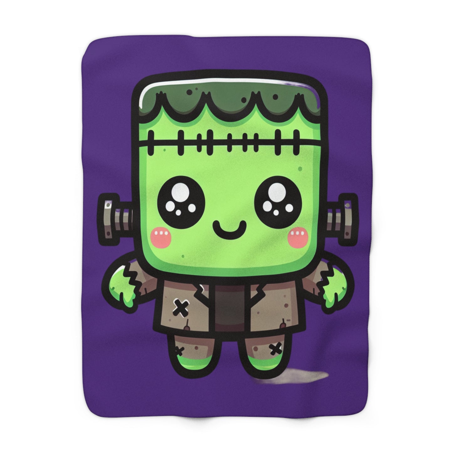 Frankie Purple Halloween Collection Sherpa Fleece Blanket