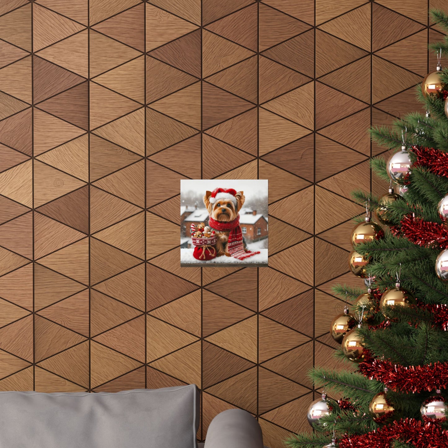 Yorkshire Terrier Christmas Poster