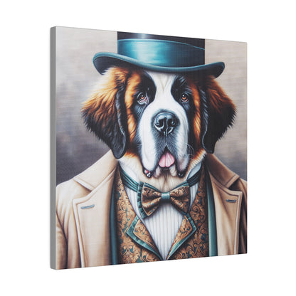Mr Saint Bernard Matte Canvas, Stretched, 0.75"