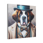 Mr Saint Bernard Matte Canvas, Stretched, 0.75"