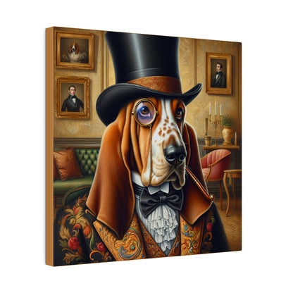 Mr Basset Hound Matte Canvas, Stretched, 0.75"
