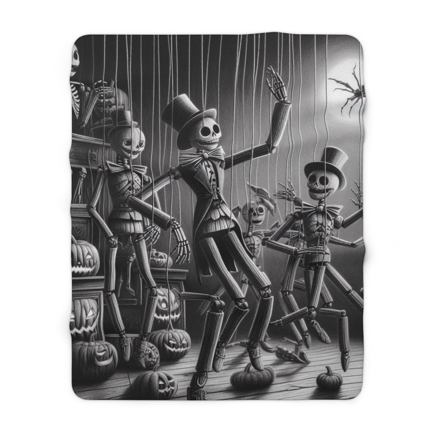 Halloween Marionettes Collection Sherpa Fleece Blanket