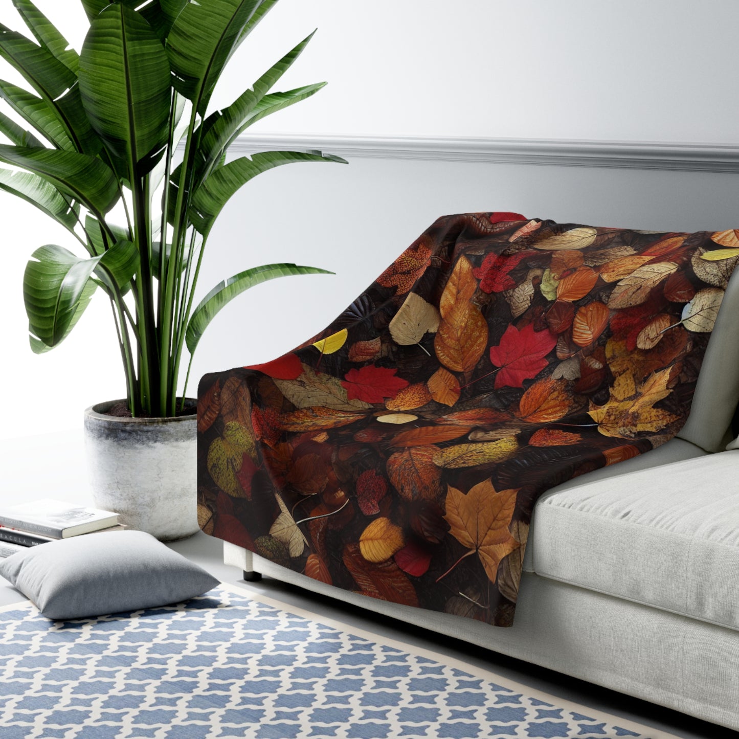Autumn Sherpa Fleece Blanket