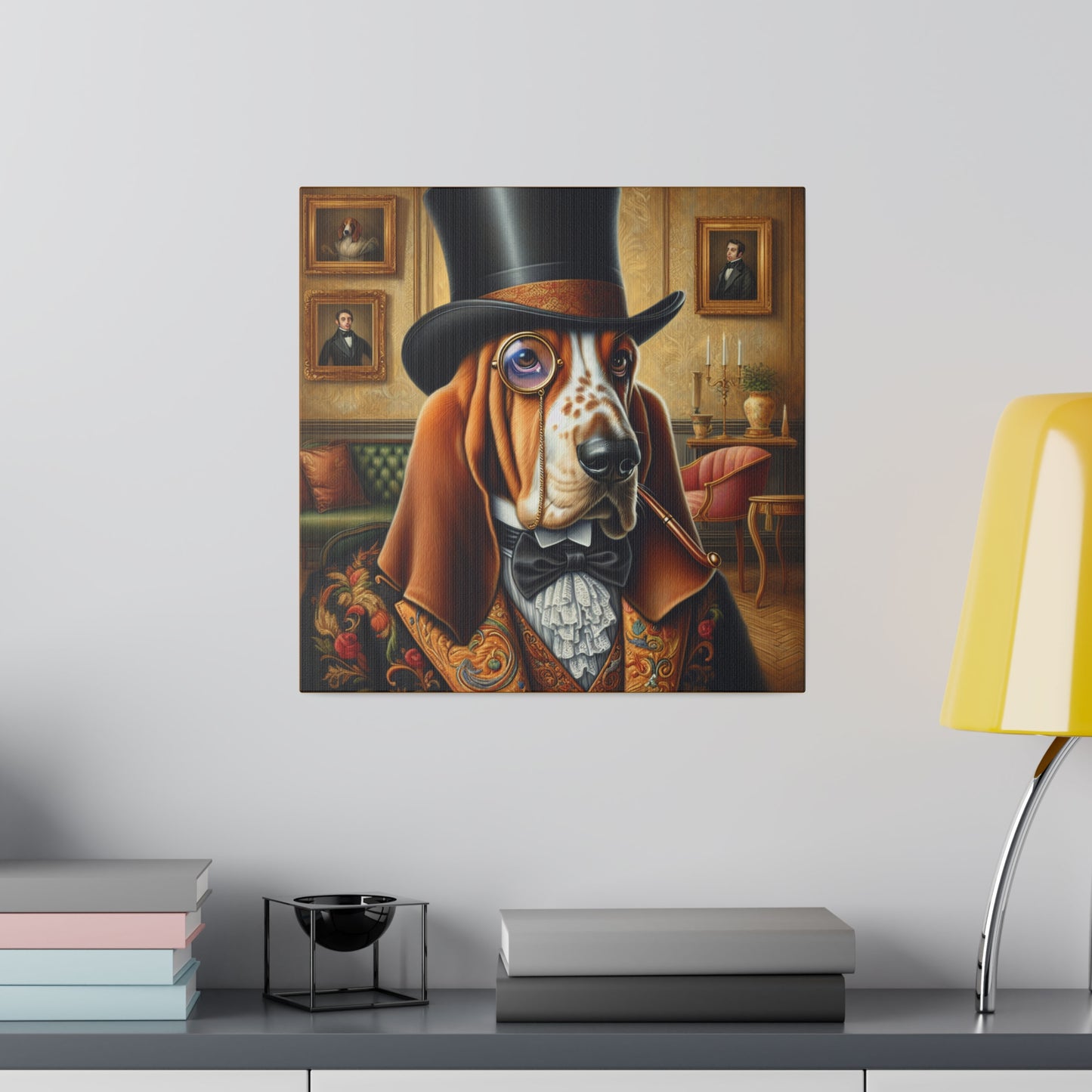 Mr Basset Hound Matte Canvas, Stretched, 0.75"
