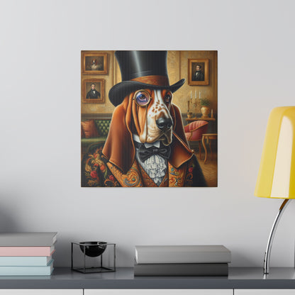 Mr Basset Hound Matte Canvas, Stretched, 0.75"