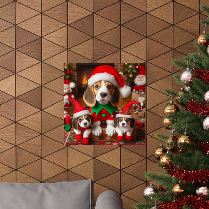 Beagle Christmas Poster