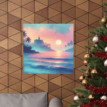Beach Sunset F Vertical Posters