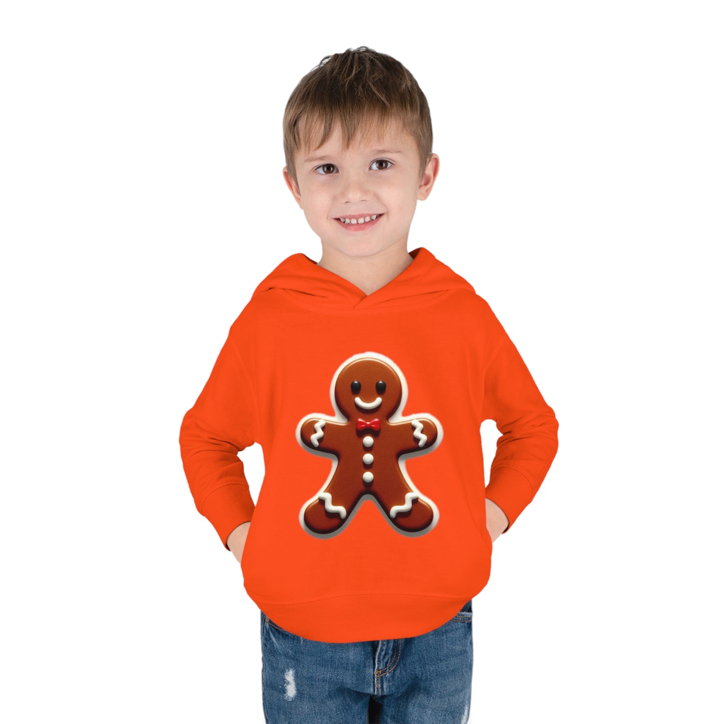 Traditional Gingerbread Man Toddler Pullover Fleece Hoodie
