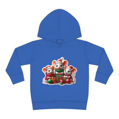 Christmas Mice Toddler Pullover Fleece Hoodie