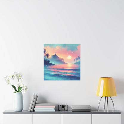 Beach Sunset F Vertical Posters