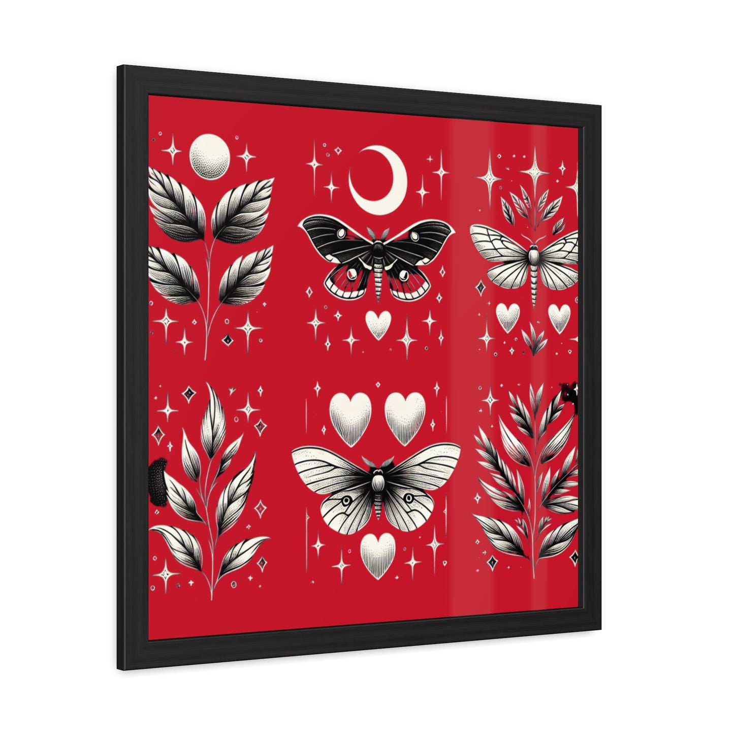 Butterfly Red Framed Posters
