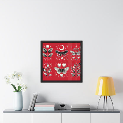 Butterfly Red Framed Posters