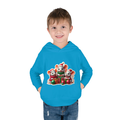 Christmas Mice Toddler Pullover Fleece Hoodie