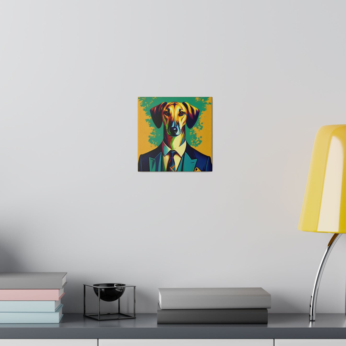 Mr Lurcher Square Matte Canvas, Stretched, 0.75"