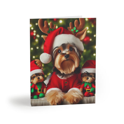 Yorkshire Terrior Christmas Greeting cards (8, 16, and 24 pcs)