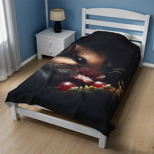 Wild Hamster Velveteen Plush Blanket