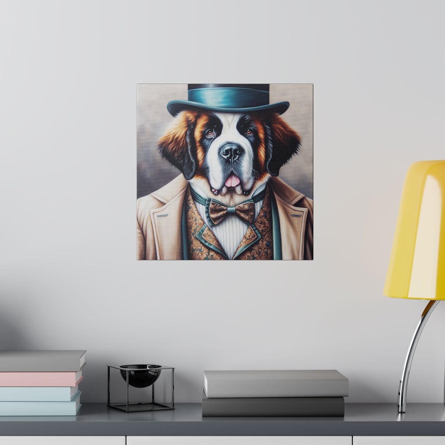 Mr Saint Bernard Matte Canvas, Stretched, 0.75"