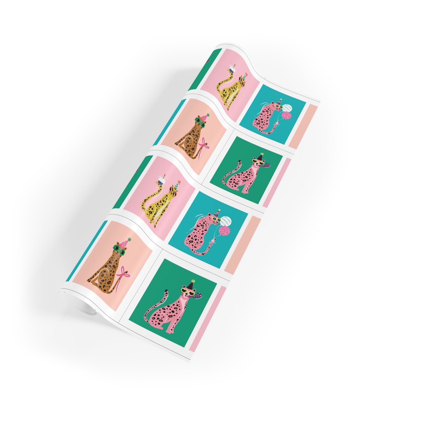 Party Leopard Gift Wrapping Paper Rolls, 1pc