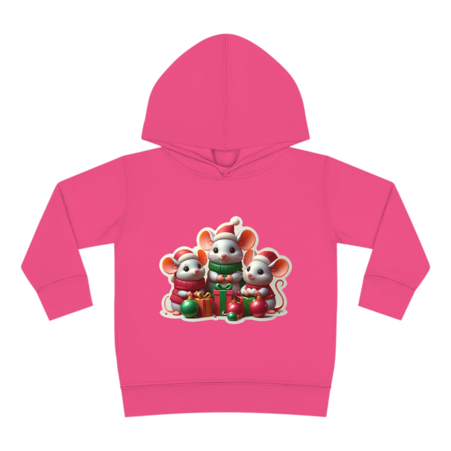 Christmas Mice Toddler Pullover Fleece Hoodie